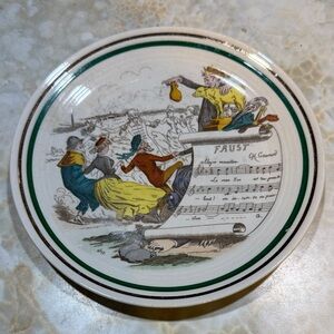 Vintage French opera plate, made by Parry Vielle (PV)